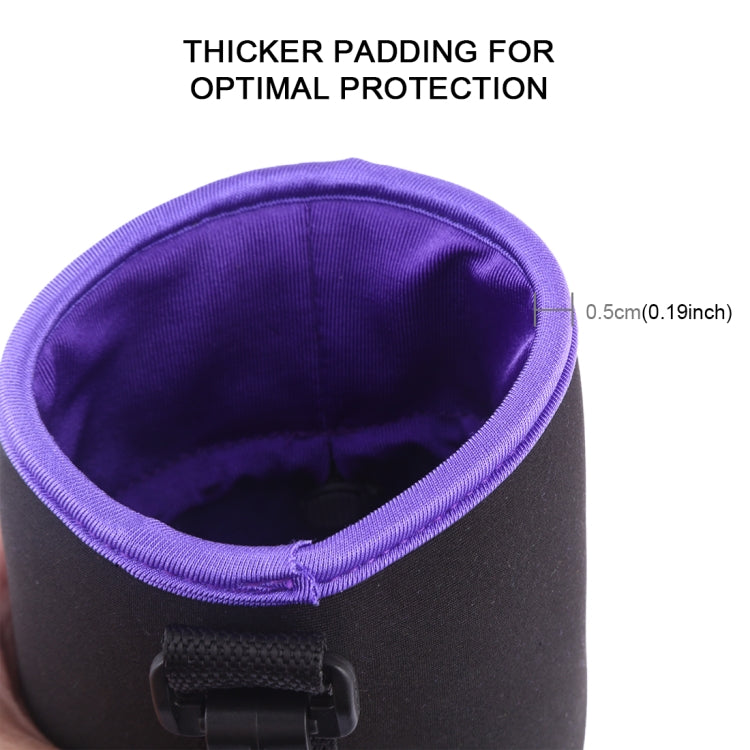Étui pour objectif reflex, étui micro pour objectif unique, pochette intérieure étanche avec doublure en velours épais, diamètre : 10 cm, hauteur : 18 cm.