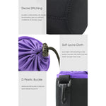 Étui pour objectif reflex, étui micro pour objectif unique, pochette intérieure étanche avec doublure en velours épais, diamètre : 10 cm, hauteur : 18 cm.