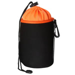 Étui pour objectif reflex, pochette pour objectif unique, étui de protection étanche avec doublure en velours épais, diamètre : 10 cm, hauteur : 14 cm.