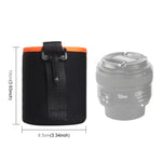 Étui pour objectif reflex, pochette pour objectif unique, étui de protection étanche avec intérieur en velours épais, diamètre : 8,5 cm, hauteur : 10 cm