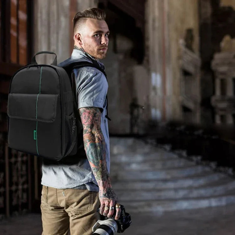 INDEPMAN DL-B013 Sac à dos de sport d'extérieur portable, étanche et anti-rayures, sac pour appareil photo, téléphone, tablette pour GoPro, SJCAM, Nikon, Canon, Xiaomi Xiaoyi YI, iPad, Apple, Samsung, Huawei, Dimensions : 26,5 * 12,5 * 33 cm