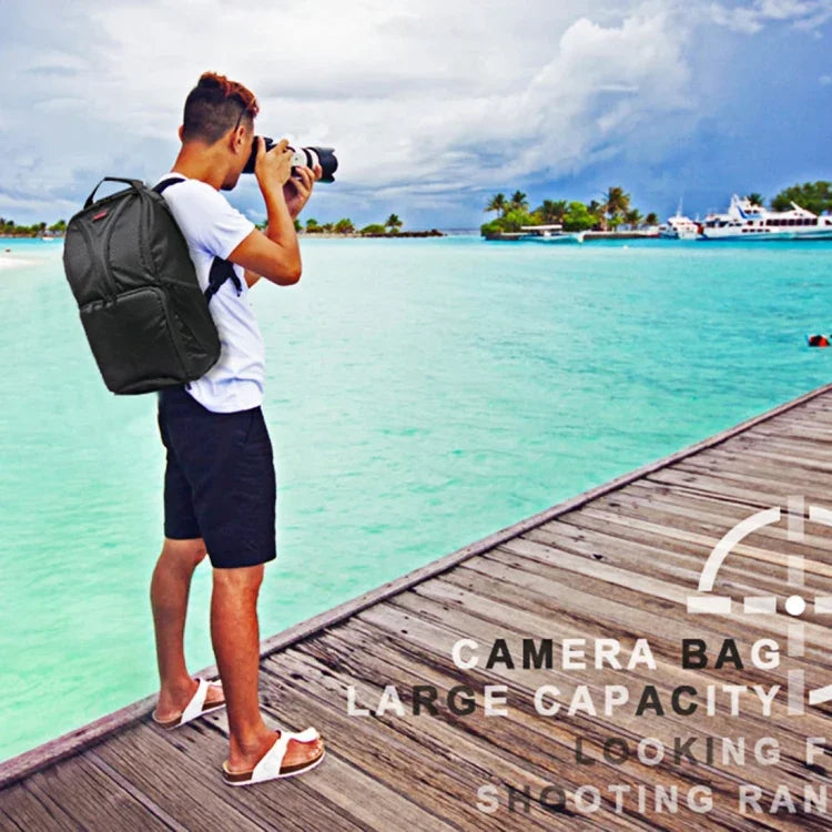 INDEPMAN DL-B016 Sac à bandoulière portable étanche anti-rayures pour sports de plein air, sac pour appareil photo, téléphone, tablette pour GoPro, SJCAM, Nikon, Canon, Xiaomi Xiaoyi YI, iPad, Apple, Samsung, Huawei, taille : 25,5 * 19 * 44 cm