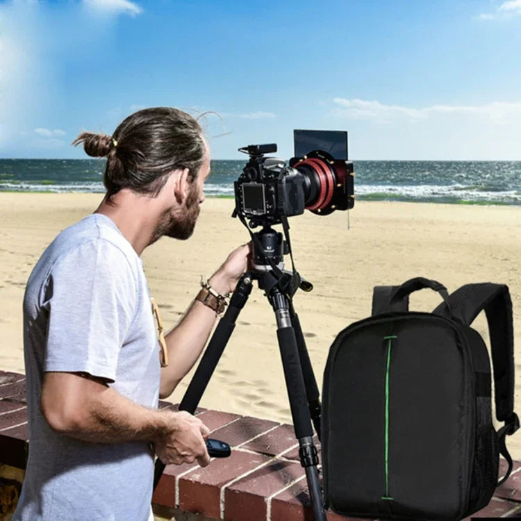 DL-B028 Sac à dos de sport portable décontracté, étanche et anti-rayures, sac pour appareil photo reflex numérique, sac pour téléphone, compatible GoPro, SJCAM, Nikon, Canon, Xiaomi Xiaoyi YI, iPad, Apple, Samsung, Huawei, Dimensions : 27.5 * 12.5 * 34 cm