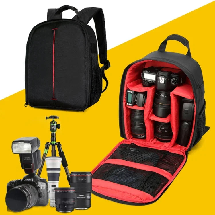 DL-B028 Sac à dos de sport portable décontracté, étanche et anti-rayures, sac pour appareil photo reflex numérique, sac pour téléphone, compatible GoPro, SJCAM, Nikon, Canon, Xiaomi Xiaoyi YI, iPad, Apple, Samsung, Huawei, Dimensions : 27.5 * 12.5 * 34 cm