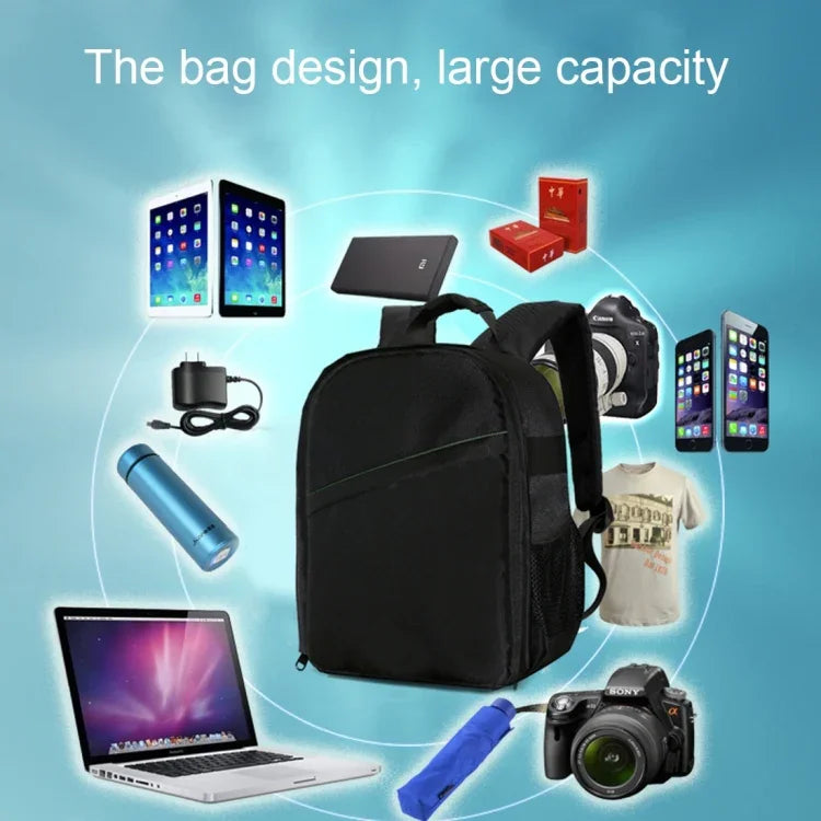 DL-B028 Sac à dos de sport portable décontracté, étanche et anti-rayures, sac pour appareil photo reflex numérique, sac pour téléphone, compatible GoPro, SJCAM, Nikon, Canon, Xiaomi Xiaoyi YI, iPad, Apple, Samsung, Huawei, Dimensions : 27.5 * 12.5 * 34 cm