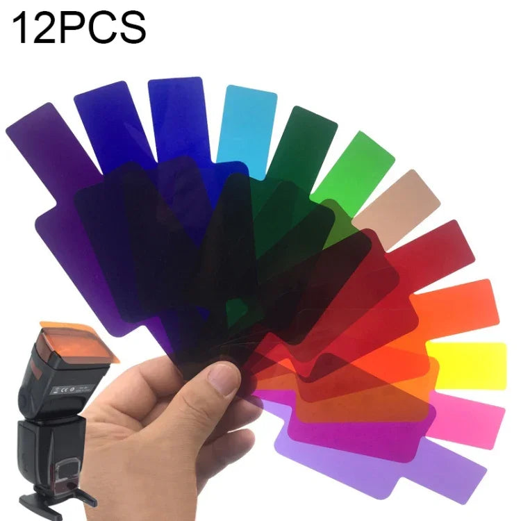 Lot de 12 filtres SiGi SG120 (12 couleurs) pour flash supérieur d'appareil photo : filtre de température, 12 couleurs