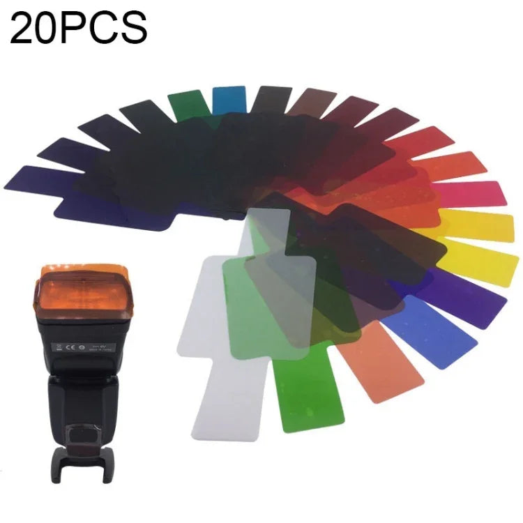 Lot de 20 filtres de couleur SiGi SG200 pour flash supérieur d'appareil photo (20 couleurs) - Filtres de température