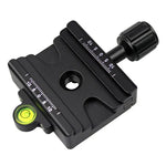 Plaque de montage adaptatrice à double usage FCD-1 avec bouton de serrage rapide pour fixation rapide Arca 39 mm / SLIDEFIX 32 mm, FCD-1