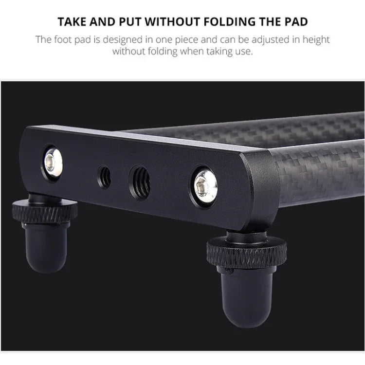 Rail de guidage en fibre de carbone YELANGU L40T 40 cm pour appareils photo reflex/caméras vidéo, L40T 40 cm