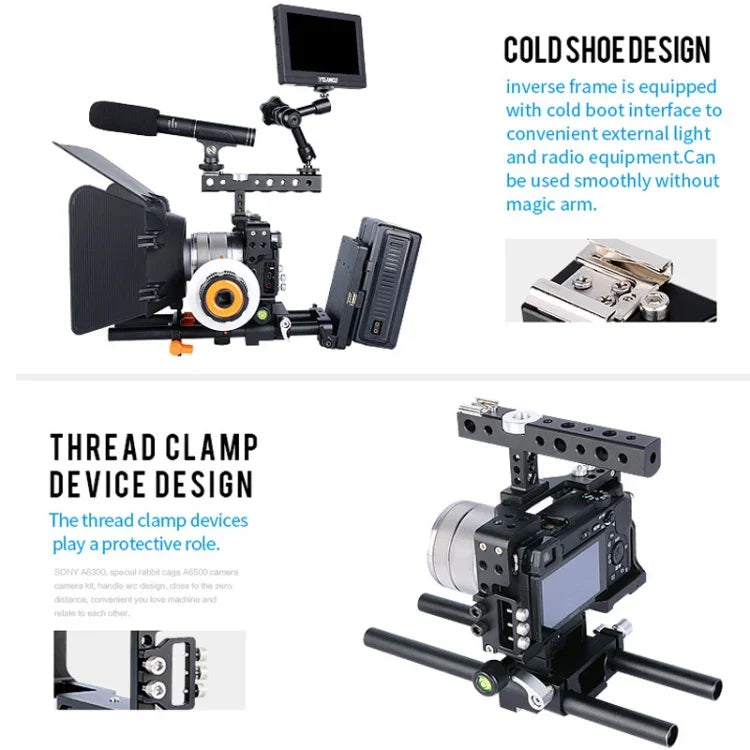 Stabilisateur vidéo YELANGU C6 pour appareils photo Sony A6000 / A6300 / A6500 / A6400
