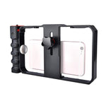 Support plastique YLG0901B pour smartphone de vlogging et diffusion en direct, stabilisateur de poignée pour tournage vidéo, compatible iPhone, Galaxy, Huawei, Xiaomi, HTC, LG, Google et autres smartphones, YLG0901B