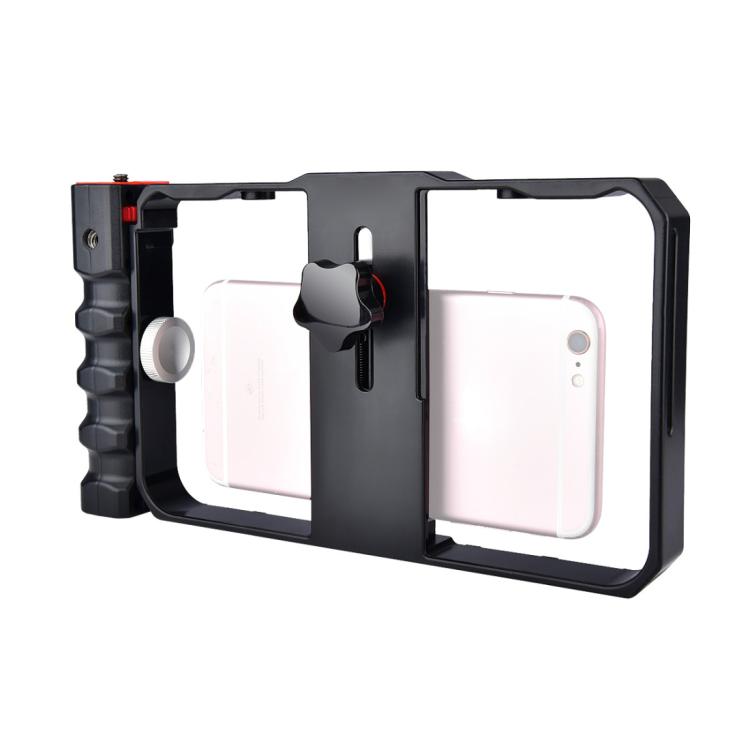 Support plastique YLG0901B pour smartphone de vlogging et diffusion en direct, stabilisateur de poignée pour tournage vidéo, compatible iPhone, Galaxy, Huawei, Xiaomi, HTC, LG, Google et autres smartphones, YLG0901B