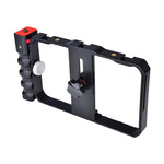 Support plastique YLG0901B pour smartphone de vlogging et diffusion en direct, stabilisateur de poignée pour tournage vidéo, compatible iPhone, Galaxy, Huawei, Xiaomi, HTC, LG, Google et autres smartphones, YLG0901B