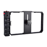 Support plastique YLG0901B pour smartphone de vlogging et diffusion en direct, stabilisateur de poignée pour tournage vidéo, compatible iPhone, Galaxy, Huawei, Xiaomi, HTC, LG, Google et autres smartphones, YLG0901B