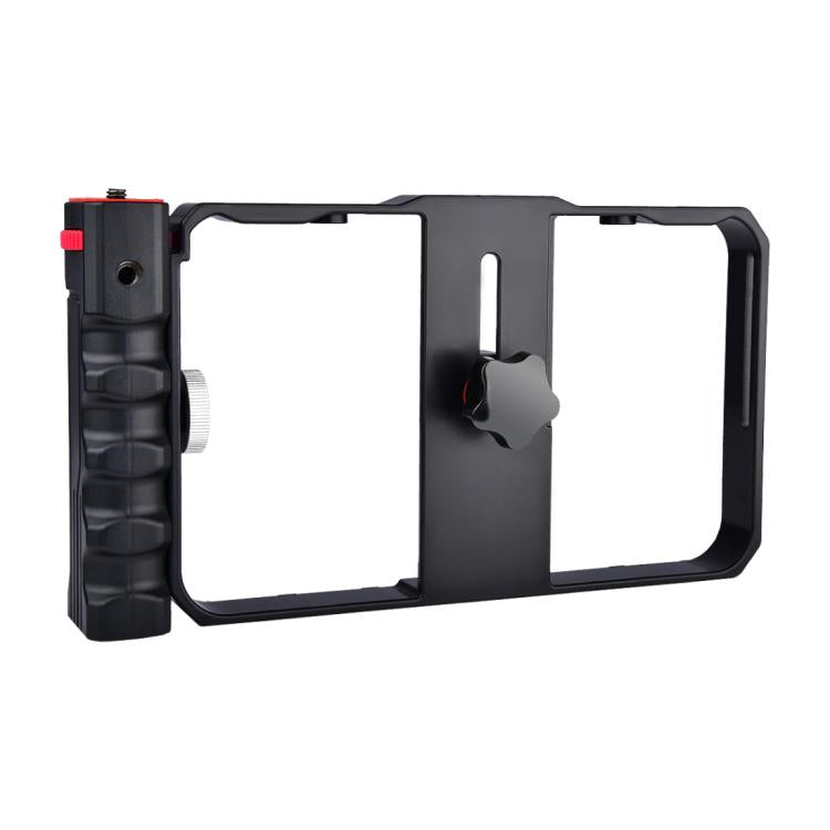 Support plastique YLG0901B pour smartphone de vlogging et diffusion en direct, stabilisateur de poignée pour tournage vidéo, compatible iPhone, Galaxy, Huawei, Xiaomi, HTC, LG, Google et autres smartphones, YLG0901B