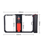Support plastique YLG0901B pour smartphone de vlogging et diffusion en direct, stabilisateur de poignée pour tournage vidéo, compatible iPhone, Galaxy, Huawei, Xiaomi, HTC, LG, Google et autres smartphones, YLG0901B
