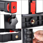 Support plastique YLG0901B pour smartphone de vlogging et diffusion en direct, stabilisateur de poignée pour tournage vidéo, compatible iPhone, Galaxy, Huawei, Xiaomi, HTC, LG, Google et autres smartphones, YLG0901B