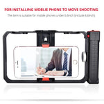 Support plastique YLG0901B pour smartphone de vlogging et diffusion en direct, stabilisateur de poignée pour tournage vidéo, compatible iPhone, Galaxy, Huawei, Xiaomi, HTC, LG, Google et autres smartphones, YLG0901B