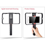 Support plastique YLG0901B pour smartphone de vlogging et diffusion en direct, stabilisateur de poignée pour tournage vidéo, compatible iPhone, Galaxy, Huawei, Xiaomi, HTC, LG, Google et autres smartphones, YLG0901B