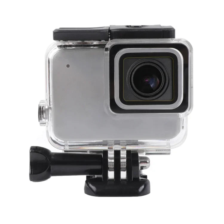 Boîtier squelette blanc/argent pour GoPro HERO7, étui de protection latéral creux avec boucle, fixation de base et vis, côté creux