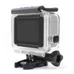 Boîtier squelette blanc/argent pour GoPro HERO7, étui de protection latéral creux avec boucle, fixation de base et vis, côté creux