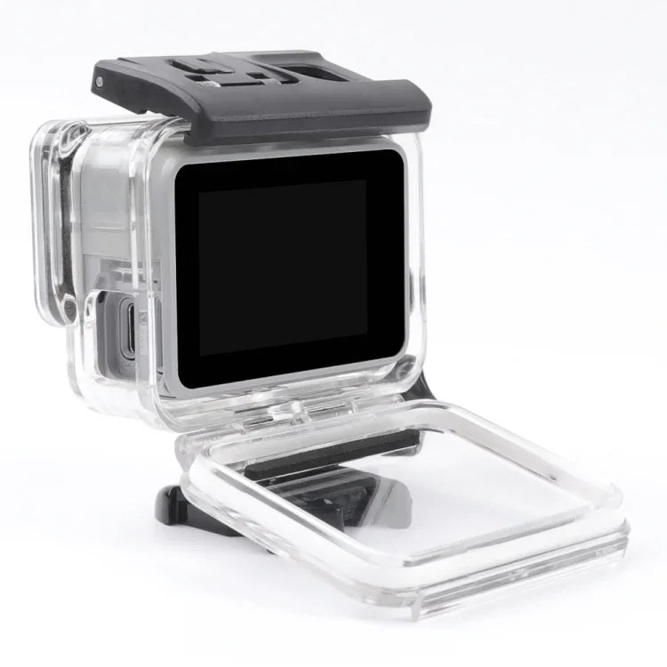 Boîtier squelette blanc/argent pour GoPro HERO7, étui de protection latéral creux avec boucle, fixation de base et vis, côté creux