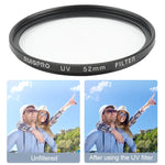Filtre UV RUIGPRO 52 mm pour GoPro HERO 7/6/5 Professional avec bague d'adaptation et bouchon d'objectif.