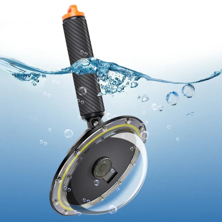 Poignée flottante RUIGPRO, dôme transparent pour objectif de caméra de plongée sous-marine DJI Osmo Action