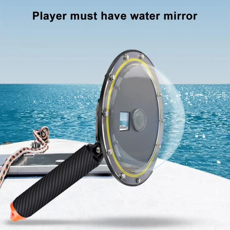Poignée flottante RUIGPRO, dôme transparent pour objectif de caméra de plongée sous-marine DJI Osmo Action