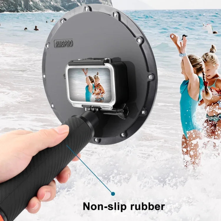 Poignée flottante RUIGPRO, dôme transparent pour objectif de caméra de plongée sous-marine DJI Osmo Action