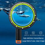 Poignée flottante RUIGPRO, dôme transparent pour objectif de caméra de plongée sous-marine DJI Osmo Action