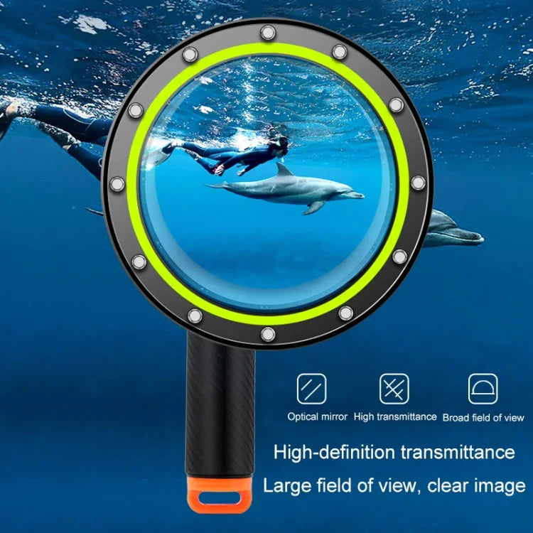 Poignée flottante RUIGPRO, dôme transparent pour objectif de caméra de plongée sous-marine DJI Osmo Action