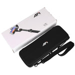 Stabilisateur cardan à main en aluminium sans balais AFI V5 lisse 3 axes avec support trépied et lumière d'appoint pour smartphones jusqu'à 6 pouces, support de suivi du visage