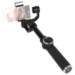 Stabilisateur cardan à main en aluminium sans balais AFI V5 lisse 3 axes avec support trépied et lumière d'appoint pour smartphones jusqu'à 6 pouces, support de suivi du visage