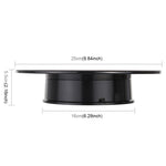 Présentoir tournant électrique à 360 degrés de 25 cm, pour la prise de vue vidéo, photographie, charge 3 kg, alimenté par piles, 25 cm/alimenté par piles(B), 25 cm/alimenté par piles(BW), 25 cm/alimenté par piles(W)