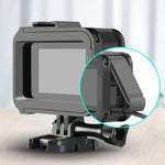 Étui de protection RUIGPRO pour GoPro HERO8 Noir avec cadre standard en PC et ABS et bordure.