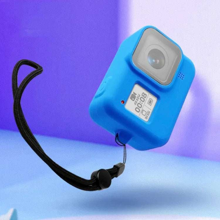 Étui de protection en silicone avec dragonne pour GoPro HERO8 Black, pour GoPro HERO8 Black