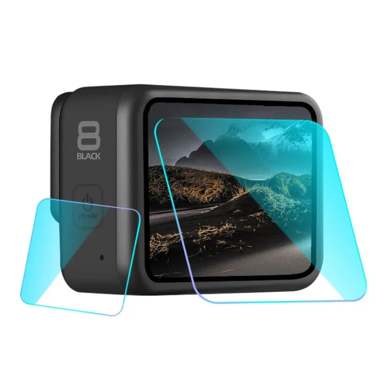 Film de protection en verre trempé pour objectif et écran LCD GoPro HERO8 Black