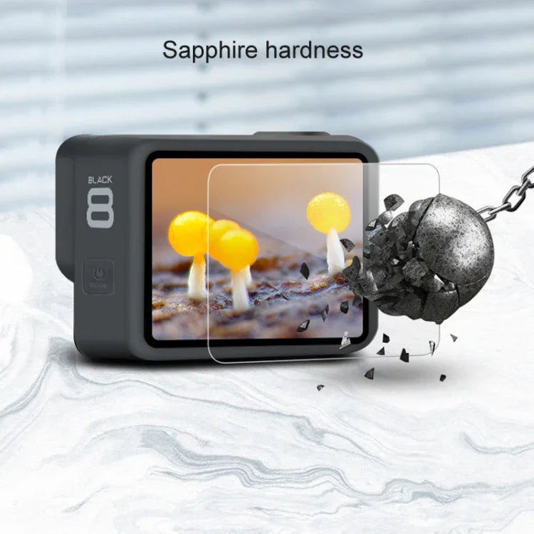 Film de protection en verre trempé pour objectif et écran LCD GoPro HERO8 Black