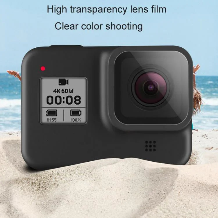 Film de protection en verre trempé pour objectif et écran LCD GoPro HERO8 Black