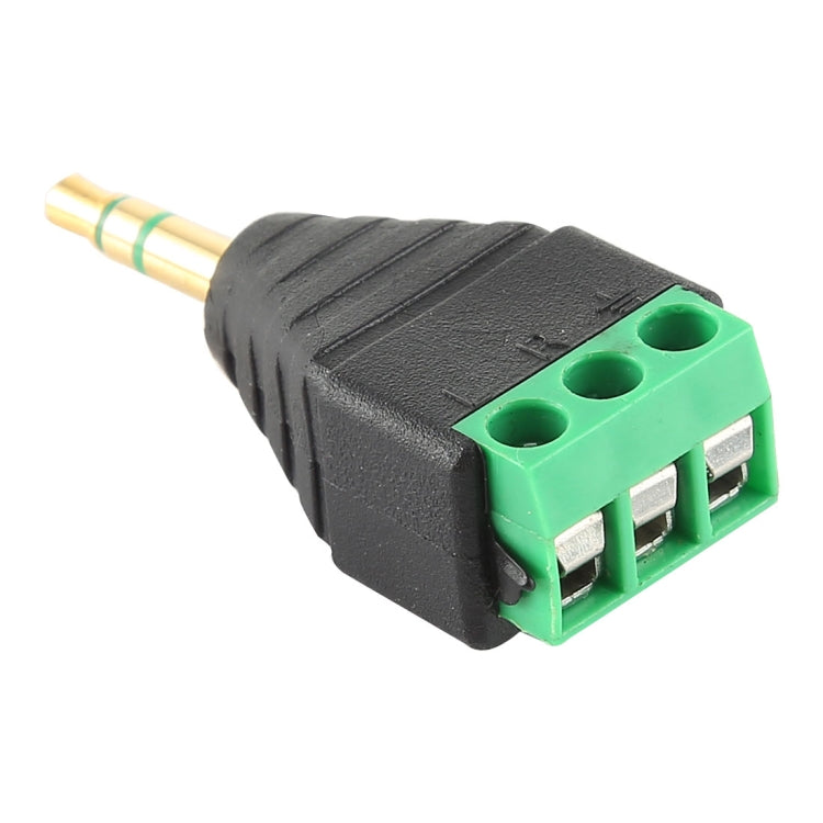 Connecteur audio stéréo 3,5 mm mâle 3 pôles à bornier 3 broches, 3,5 mm mâle (3 broches)