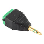 Connecteur audio stéréo 3,5 mm mâle 3 pôles à bornier 3 broches, 3,5 mm mâle (3 broches)