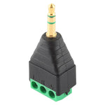 Connecteur audio stéréo 3,5 mm mâle 3 pôles à bornier 3 broches, 3,5 mm mâle (3 broches)