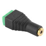 Connecteur audio stéréo bloc à bornes 3 broches prise femelle 3,5mm, femelle 3,5mm (3 broches)