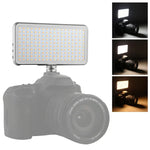 LED011S Lampe de studio photo et vidéo professionnelle de poche avec 180 LED, écran OLED et adaptateur griffe pour appareils photo reflex numériques Canon/Nikon.