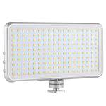 LED011S Lampe de studio photo et vidéo professionnelle de poche avec 180 LED, écran OLED et adaptateur griffe pour appareils photo reflex numériques Canon/Nikon.