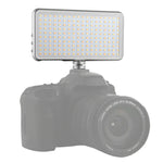 LED011S Lampe de studio photo et vidéo professionnelle de poche avec 180 LED, écran OLED et adaptateur griffe pour appareils photo reflex numériques Canon/Nikon.