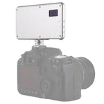 LED011S Lampe de studio photo et vidéo professionnelle de poche avec 180 LED, écran OLED et adaptateur griffe pour appareils photo reflex numériques Canon/Nikon.