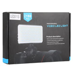 LED011S Lampe de studio photo et vidéo professionnelle de poche avec 180 LED, écran OLED et adaptateur griffe pour appareils photo reflex numériques Canon/Nikon.