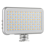Éclairage de studio professionnel LED-013 Pocket (112 LED) pour vlogging, photographie et vidéo, avec écran OLED et adaptateur griffe pour appareils photo reflex numériques Canon/Nikon.